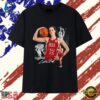 Caitlin Clark USA Basketball #12 Signature Photo Collage Graphic T Shirt, Trendy 2D Print Shirt Caitlin Clark Usa Basketball 12 Signature Photo Collage Graphic T Shirt