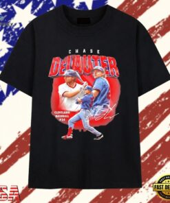 Chase DeLauter Cleveland Guardians Baseball No 24 Signature T Shirt , Trendy 2D Print Shirt Chase Delauter Cleveland Guardians Baseball NO 24 Signature T Shirt