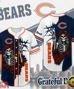 Chicago Bears NFL Game Day Grateful Dead Baseball Jersey Shirt, NFL Baseball Shirt Chicago Bears Nfl Game Day Grateful Dead Baseball Jersey Shirt