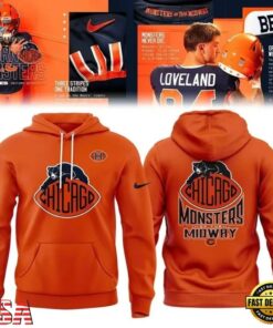Chicago Bears NFL Return Of The Monsters 2026 Orange Hoodie, Viral 3D Graphic Tee Chicago Bears Nfl Return OF The Monsters 2026 Orange Hoodie