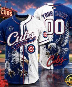 Chicago Cubs 2026 MLB Eagle America Personalized Baseball Jersey , MLB Team Baseball Jersey Chicago Cubs 2026 Mlb Eagle America Personalized Baseball Jersey
