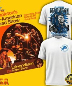 Chris Stapleton Show x Detroit Lions 2026 White 3D Shirt , Music Fans Shirt Chris Stapleton Show X Detroit Lions 2026 White 3D Shirt