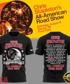 Chris Stapleton x Atlanta Falcons All American Road Show 2026 Black T Shirt, Trending Music 3D Tee Chris Stapleton X Atlanta Falcons All American Road Show 2026 Black T Shirt