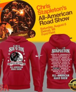 Chris Stapleton x Atlanta Falcons All American Road Show 2026 Red Hoodie, Trending Music 3D Tee Chris Stapleton X Atlanta Falcons All American Road Show 2026 Red Hoodie