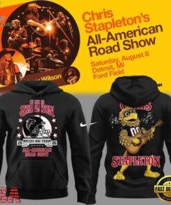 Chris Stapleton x Atlanta Falcons Mascot All American Road Show 2026 Black Hoodie, Trending Music 3D Tee Chris Stapleton X Atlanta Falcons Mascot All American Road Show 2026 Black Hoodie