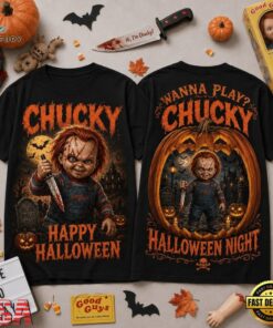 Chucky Halloween Night Great Pumpkin T Shirt, Trending Music 3D Tee Chucky Halloween Night Great Pumpkin T Shirt
