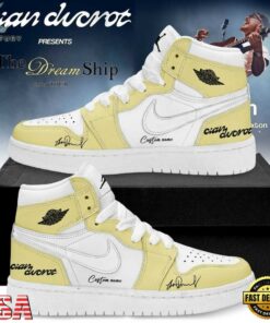 Cian Ducrot The Dream Ship Tour 2026 Signature Yellow Air Jordan 1 Shoes , Music AJ1 Sneakers Cian Ducrot The Dream Ship Tour 2026 Signature Yellow Air Jordan 1 Shoes