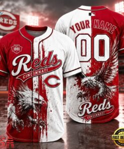 Cincinnati Reds 2026 MLB Eagle America Personalized Baseball Jersey, MLB Team Baseball Jersey Cincinnati Reds 2026 Mlb Eagle America Personalized Baseball Jersey