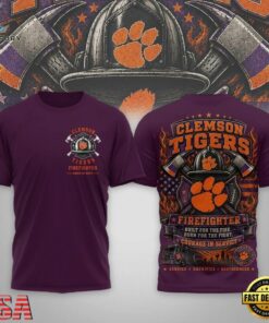 Clemson Tigers 2026 NCAA Firefighter Built for the Fire 3D Shirt , NCAA 3D Graphic Tee Clemson Tigers 2026 Ncaa Firefighter Built For The Fire 3D Shirt