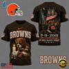 Cleveland Browns NFL 9 11 25th Anniversary Never Forget Memorial 3D T Shirt, Sports Fans 3D Shirt Cleveland Browns Nfl 9 11 25th Anniversary Never Forget Memorial 3D T Shirt