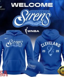 Cleveland Sirens 2028 WNBA Primary Logo Blue Hoodie