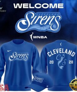 Cleveland Sirens 2028 WNBA Primary Logo Blue Sweatshirt