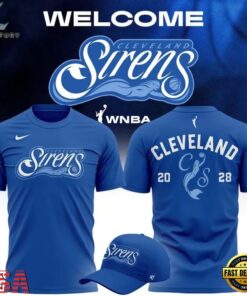 Cleveland Sirens 2028 WNBA Primary Logo Blue T Shirt , New Design Trend 3D Shirt Cleveland Sirens 2028 Wnba Primary Logo Blue T Shirt
