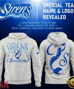 Cleveland Sirens 2028 WNBA Primary Logo Sky High Cream Hoodie