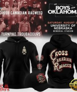 Cross Canadian Ragweed x Nebraska 2026 Black Hoodie, Trending Music 3D Tee Cross Canadian Ragweed X Nebraska 2026 Black Hoodie