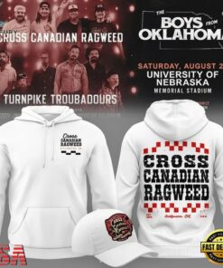 Cross Canadian Ragweed x Nebraska 2026 White Hoodie, Trending Music 3D Tee Cross Canadian Ragweed X Nebraska 2026 White Hoodie