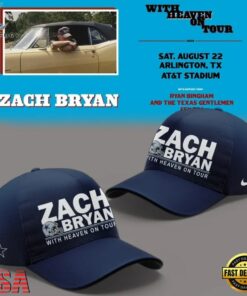 Dallas Cowboy x Zach Bryan With Heaven On Tour 2026 Cap, Music Lover Baseball Cap Dallas Cowboy X Zach Bryan With Heaven ON Tour 2026 Cap