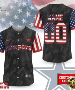 Dallas Cowboys NFL American Pride Custom Baseball Jersey Shirt , NFL Baseball Shirt Dallas Cowboys Nfl American Pride Custom Baseball Jersey Shirt