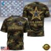 Dallas Cowboys NFL Veterans US Army Camo New Design 3D Shirt , Sports Fans 3D Shirt Dallas Cowboys Nfl Veterans US Army Camo New Design 3D Shirt