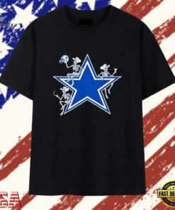 Dallas Cowboys Skeleton Party Star NFL Football T Shirt, Trendy 2D Print Shirt Dallas Cowboys Skeleton Party Star Nfl Football T Shirt