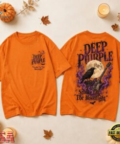 Deep Purple Smoke On The Moonlight Halloween 3D Shirt, Trending Music 3D Tee Deep Purple Smoke ON The Moonlight Halloween 3D Shirt