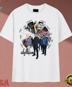 Deftones Discography Album Wheel Band Photo Graphic T Shirt, Music 2D Graphic Tee Deftones Discography Album Wheel Band Photo Graphic T Shirt