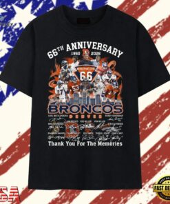 Denver Broncos 66th Anniversary 1960 2026 Thank You For The Memories T Shirt , Trendy 2D Print Shirt Denver Broncos 66th Anniversary 1960 2026 Thank You For The Memories T Shirt