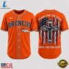 Denver Broncos NFL Stand For The Flag Kneel For The Cross Baseball Jersey Shirt , NFL Baseball Shirt Denver Broncos Nfl Stand For The Flag Kneel For The Cross Baseball Jersey Shirt