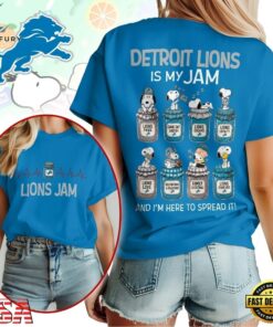 Detroit Lions NFL Jam Snoopy Peanuts Football Fan 3D Shirt, Sports Fans 3D Shirt Detroit Lions Nfl Jam Snoopy Peanuts Football Fan 3D Shirt