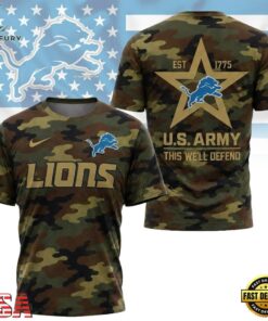 Detroit Lions NFL Veterans US Army Camo New Design 3D Shirt , Sports Fans 3D Shirt Detroit Lions Nfl Veterans US Army Camo New Design 3D Shirt