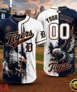 Detroit Tigers 2026 MLB Eagle America Personalized Baseball Jersey , MLB Team Baseball Jersey Detroit Tigers 2026 Mlb Eagle America Personalized Baseball Jersey