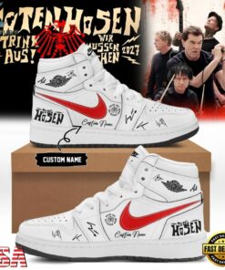 Die Toten Hosen Trink Aus Wir Müssen Gehen Tour 2026 27 White Air Jordan 1 Shoes , Music Shoes Die Toten Hosen Trink Aus Wir Mussen Gehen Tour 2026 27 White Air Jordan 1 Shoes