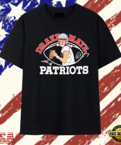 Drake Maye New England Patriots Signature T Shirt, Trendy 2D Print Shirt Drake Maye New England Patriots Signature T Shirt