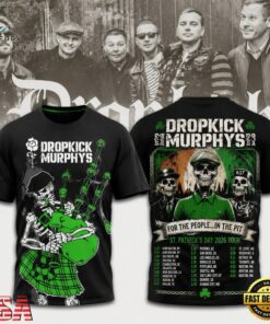 Dropkick Murphys ST.Patrick’s Day 2026 Tour T Shirt , Trending Music 3D Tee Dropkick Murphys ST Patrick S Day 2026 Tour T Shirt