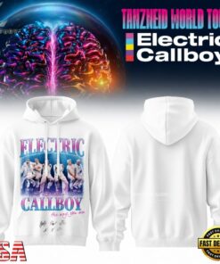 Electric Callboy Tanzneid World Tour 2026 Signature White Hoodie, Trending Music 3D Tee Electric Callboy Tanzneid World Tour 2026 Signature White Hoodie