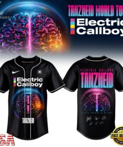 Electric Callboy Tanzneid World Tour 2026 Signed Limited Edition Baseball Jersey, Music Artist Baseball Jersey Electric Callboy Tanzneid World Tour 2026 Signed Limited Edition Baseball Jersey