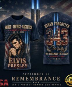 Elvis Presley 911 Tribute Twin Towers 343 Fallen Heroes 3D Shirt, Trending Music 3D Tee Elvis Presley 911 Tribute Twin Towers 343 Fallen Heroes 3D Shirt