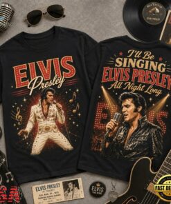 Elvis Presley All Night Long 3D Graphic Shirt , Trending Music 3D Tee Elvis Presley All Night Long 3D Graphic Shirt