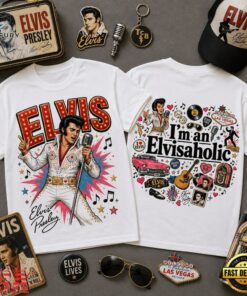 Elvis Presley I’m an Elvisaholic Las Vegas Vintage 3D Shirt , Music Fans Shirt Elvis Presley I M AN Elvisaholic Las Vegas Vintage 3D Shirt