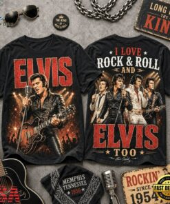 Elvis Presley King of Rock & Roll T Shirt , Music Fans Shirt Elvis Presley King OF Rock Roll T Shirt