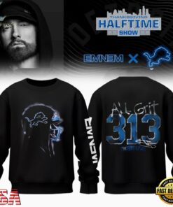 Eminem x Detroit Lions Signature 3D All Grit 313 Sweatshirt , Trending Music 3D Tee Eminem X Detroit Lions Signature 3D All Grit 313 Sweatshirt