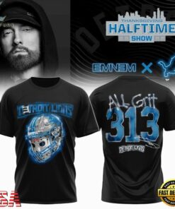 Eminem x Detroit Lions Signature 3D All Grit 313 T Shirt , Trending Music 3D Tee Eminem X Detroit Lions Signature 3D All Grit 313 T Shirt
