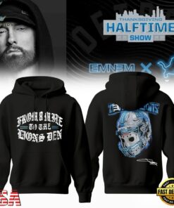 Eminem x Detroit Lions Signature 3D Hoodie , Trending Music 3D Tee Eminem X Detroit Lions Signature 3D Hoodie