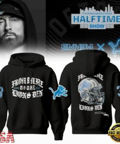 Eminem x Detroit Lions Signature Thanksgiving Halftime Show Hoodie , Trending Music 3D Tee Eminem X Detroit Lions Signature Thanksgiving Halftime Show Hoodie
