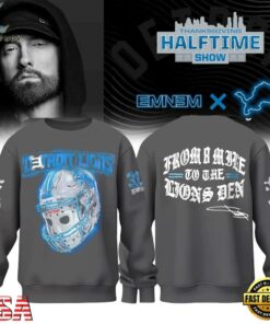 Eminem x Detroit Lions Signature Thanksgiving Halftime Show Sweatshirt , Trending Music 3D Tee Eminem X Detroit Lions Signature Thanksgiving Halftime Show Sweatshirt