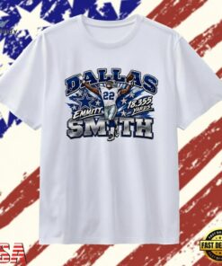 Emmitt Smith Dallas Cowboys 22 18355 yards legend T Shirt, Trendy 2D Print Shirt Emmitt Smith Dallas Cowboys 22 18355 Yards Legend T Shirt