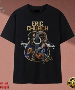 Eric Church Country Music Guitar Photo Collage Graphic T Shirt, Music 2D Graphic Tee Eric Church Country Music Guitar Photo Collage Graphic T Shirt