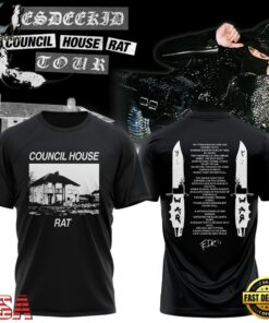 EsDeeKid Council House Rat Tour 2026 Black T Shirt , Music Design T Shirt Esdeekid Council House Rat Tour 2026 Black T Shirt