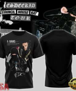 EsDeeKid Council House Rat Tour 2026 Graphic New Design 3D Shirt , Music Design T Shirt Esdeekid Council House Rat Tour 2026 Graphic New Design 3D Shirt