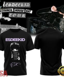 EsDeeKid Council House Rat Tour 2026 Signed 3D Shirt , Music Design T Shirt Esdeekid Council House Rat Tour 2026 Signed 3D Shirt